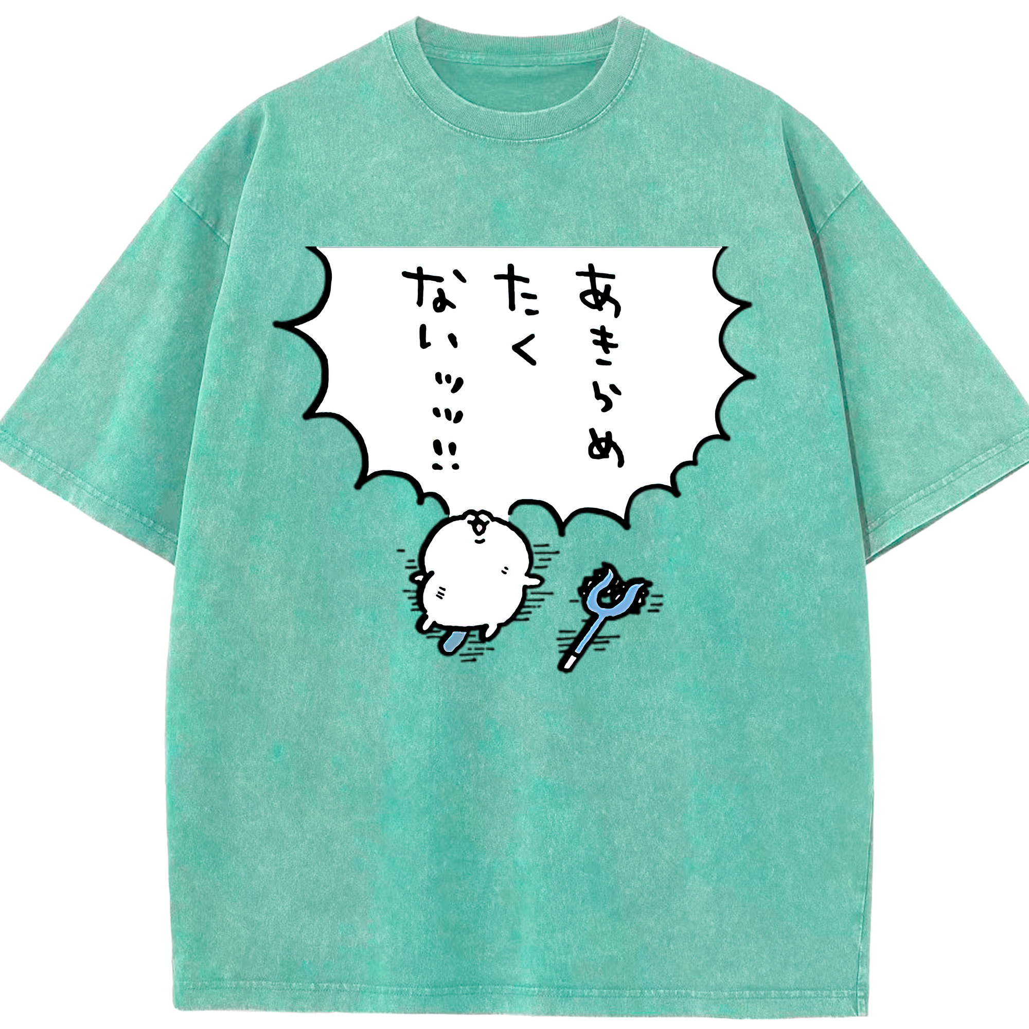 （画像用） ちいかわ ちいかわ Chii-kawa chiikawa 綿100% ヴィンテージ風 半袖Tシャツ（フロントプリント）